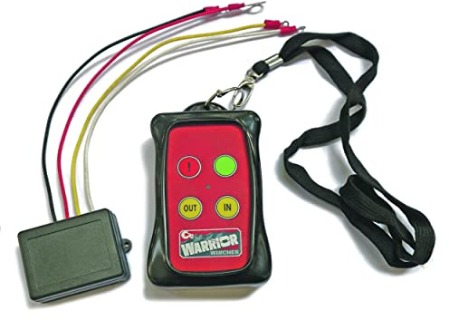 Warrior Winches Heavy Duty 12V/24V Wireless Winch Remote Hand Control - Weatherproof & Robust, Suitable for Outdoor Use, Ideal for Recovery Truck Operators, On/Off Switch & LED indicator for easy use