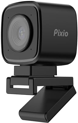 Pixio StreamCube Professional 1440p30 WQHD 1080p60 Full HD Premium Webcam - con tecnologia Always Focus - Funziona con OBS YouTube Twitch Zoom Team Meet per Live Streaming, Gaming, PC e Mac