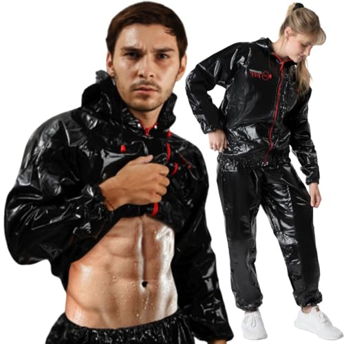 Dripp Fit Sauna Suit 0.32mm Premium PVC Heavy Duty Sweat Suit for Weight Loss Fits Men, Women Machine Wash Bag for Easy Care