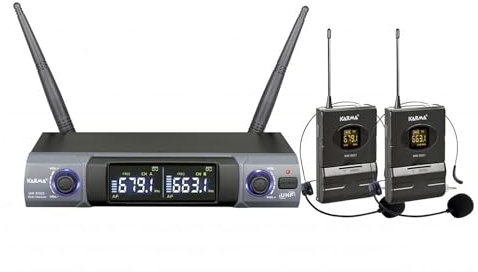 Doppio radiomicrofono UHF ad archetto