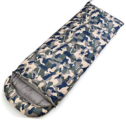 CCKUHN Schlafsack, Rucksack-Schlafsack für Erwachsene, leicht, warm und waschbar, Daunen-Camouflage-Schlafsack für den Außenbereich für Erwachsene, 1200 g Kaschmir