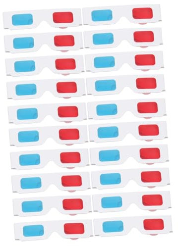 PHENOFICE 20 Pièces Lunettes 3D Lunettes pour Enfants Lunettes stéréoscopiques Papier 3D Lunettes Décor De Lunettes Cinema Decoration décoration cinéma Lunettes de Jeu 3D Lunettes vidéo 3D