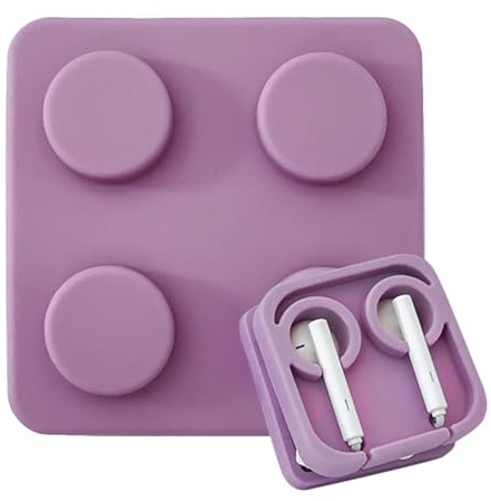 Avvolgicavo per cuffie, avvolgicavo in silicone, retrattile, per avvolgere gli auricolari, avvolgicavo portatile, 3 colori