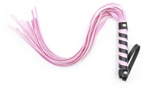 Yorggvel Flogger Peitsche Leder Flirten Peitsche,Spanking Peitsche Cosplay Sexspielzeug SM Bondage für Paare Rollenspiel Kostüm (pink)