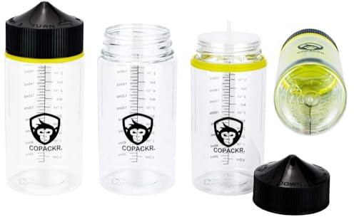 Chubby Gorilla 200 ml avec graduation V3 PET Unicorn bouteille vide + bouchon noir