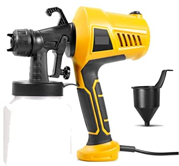 Pistola per idropulitrice, Spruzzatore Di Vernice For Uso Domestico Da 500 W Con Controllo Del Flusso Dello Strumento For Pistola A Spruzzo Ad Alta Potenza For Mobili/pareti/recinzioni/auto(Yellow)