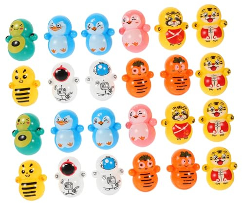 HEALSOPTHY Giocattoli Mini Tumbler a Forma Di Animale 60 Pezzi Per Bambini, Decorazione Da Tavolo in Plastica Resistente, Set Regalo Per Feste Compleanno e Natale
