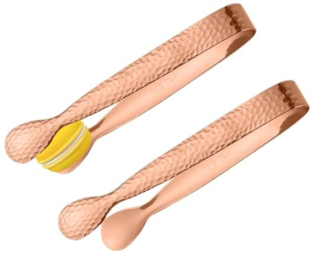 Pinzas Para Hielo, 2 Piezas Utensilio De Acero Inoxidable Para Agarrar Azúcar, Pinzas Para Aperitivos, Para Malvaviscos Bartender Té Café Panadero Restaurante Buffet Servicio Fiesta