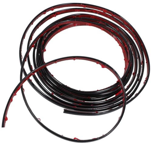 TOVINANNA Moulure Murale Adhésive Noire en Plastique, 5 M, Coupe Facile, Couvre Joints et Fissures, pour Décoration Murale et Coin Intérieur