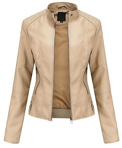 RYTEJFES Giacca di Pelle Donna Bomber Similpelle Giubbino Corto Curvy in Jacket Primaverile Giacchino Leggero Corta Giubbotto Giacchetto Finta Ecopelle Leggera Eleganti