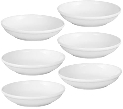 Alasum Piatto per Candele in Ceramica Bianca, Ricambio per Bruciatore di Oli Essenziali, 6 Pezzi, Stabile e Sicuro per Proteggere Tavolo
