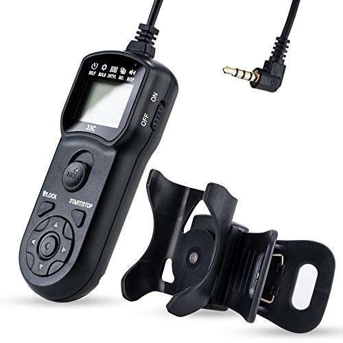 JJC Télécommande de Minuterie avec Trépied Support Pince pour Nikon ZR, Z5II, Z50II, Fujifilm X-E4 X-T200 X-S10 X-S20, Pentax K-70 KP Camera Remplacement Nikon DC3, Pentax CS-310