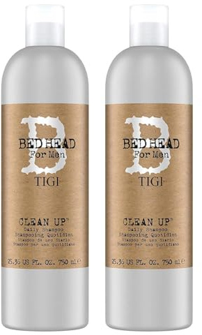 TIGI Bed Head For Men Tween „Clean It Up“ Shampoo im Doppelpack, 2 x 750 ml