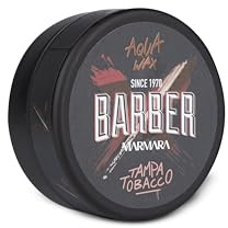 BARBER MARMARA TAMPA TOBACCO Aqua Hair Wax 150ml Gel Cire avec effet mouillé Cire pour cheveux avec brillance