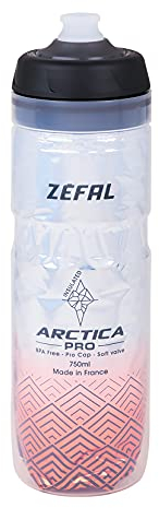 Zefal Arctica Pro 75 - Borracia per bicicletta termica rosso, 750 ml, Bottiglia per bicicletta isotermica