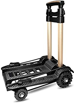 KJLY Platform Hand Trucks Utility Carts, Moving Folding Office Service Carts, Double Front Swivel Wheels, Material Transport Equipment