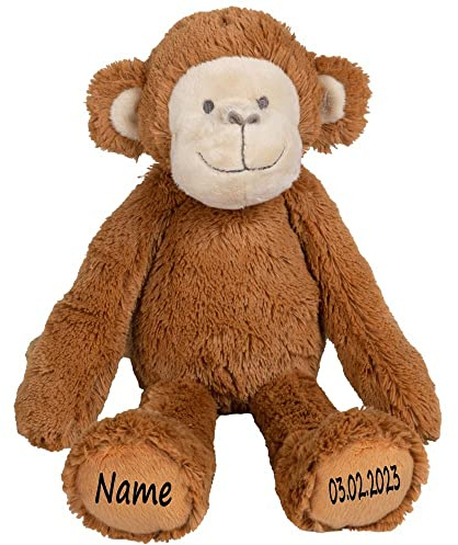 Elefantasie AFFE Stofftier mit Name und Geburtsdatum personalisierbar Kuscheltier Äffchen
