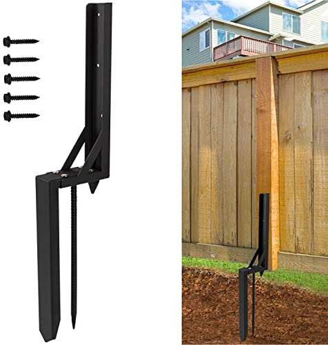 Wpbhk 1PCS Fence Post Repair Kit Heavy Duty Fixer Anchor Ground Spike, Fence Post Support Stake for Repairing Damaged Fence Gate Posts Sign Posts or Mailbox