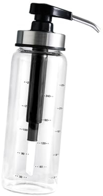 POPETPOP Bouteille Scellée Distributeur De Miel 300 Ml En Acier Inoxydable Noir Bec Doseur Anti-fuite Pour Usage Domestique La Cuisine Et Conservation