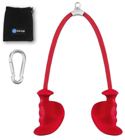 HXD-ERGO Corde Triceps Musculation, Corde de Tension de Triceps pour l'Entraînement des Biceps et des Triceps, pour Poulie à Câble ou Tour de Poids, Rouge