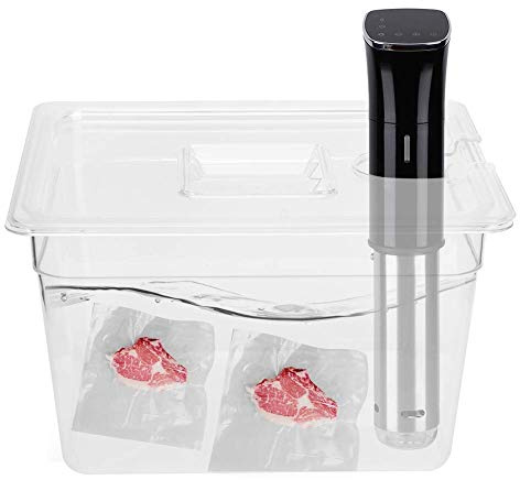 Contenedor Sous Vide, caja estanca con cierre hermético y bisagras para cocción precisa en casa