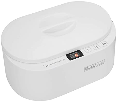 Limpiador ultrasónico Profesional, pulidor de Joyas Profesional con Temporizador Digital, frecuencia sónica de 45 K Hz, para Joyas, Diamantes, anteojos, Gafas de Sol, dentaduras postizas y Anillos,