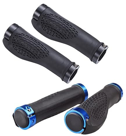 KOMBIUDA 2paar Mountainbike-lenkerabdeckungen in Schwarz Und Blau Ergonomische Gummigriffe Für Rennradfahrer Rutschfeste Abdeckungen Für Lenkerenden Atmungsaktiv Und Langlebig