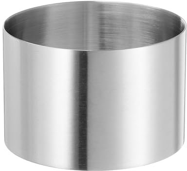 QUARKZMAN Anello per Torta Rotondo 2.95 x 2 Pollici Acciaio Inossidabile Senza Saldature Anello per Dolci Mousse Specchio Rivestito per Cottura Strumento Preparazione