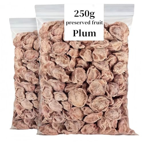 MKSDDF-250g/8.82oz Salty and Sour Plum Chinese Dried Plums Prunes Salted Plums Salty and Sweet Dred Plum Crack Seed Plumss Sweet and Sour Plum Preserved Fruit Plums Dried-Used for making water and tea