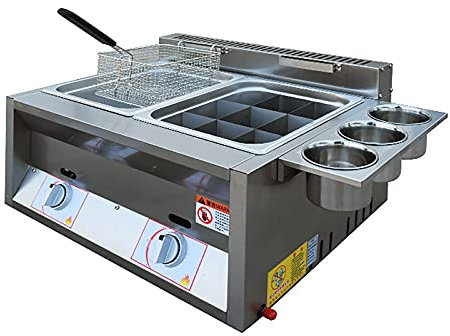 CZAOERXB Friggitrice Profonda 6L/12L Friggitrice a Gas Commerciale, fornello da Esterno in Acciaio Inossidabile, per Cucina Domestica Ristorante