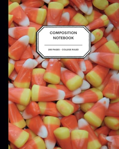 Sweet & Spooky Candy Corn Notebook – 8x10” Notebook Journal – 200 College Ruled Pages – Halloween Writing Journal for Teens, Adults, Witches & Lovers of All Things Cute & Creepy