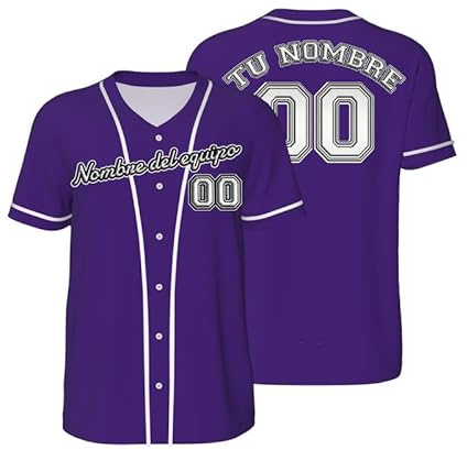 Camisetas Manga Corta Hombre Personalizada Mujeres y Jóvenes Personalizado Nombre Número Logo de Camiseta Beisbol Camisa de Botones Futbol Americano Deportivas S-4XL