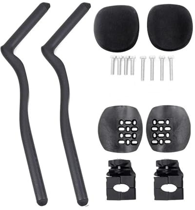 Vollcarbon-TT-Lenker 3K UD Schwarz For Triathlon-Fahrrad | 35°/55° abgewinkelter Carbon-Lenker mit Aero-Verlängerung und Clip-Struktur(55 degree 3k matt)