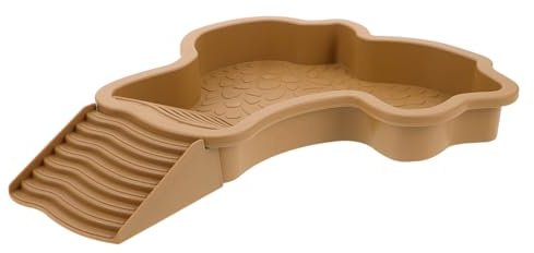 ARTIBETTER Bain Tortue avec Rampe Antidérapante Bassin Reptile Plastique Large Plateforme pour Baignade et Soleil Plateau Baignade et Eau pour Lézards et Tortues