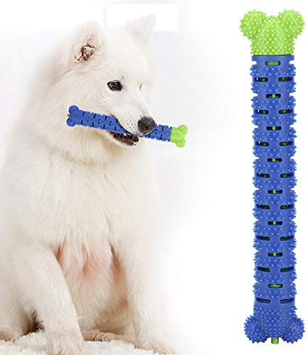 Tnfeeon Hundezahnbürsten-Kauspielzeug, Silikon-Zahnreinigungsstab für Hunde, Ideal für Kleine, Mittelgroße und Große Rassen