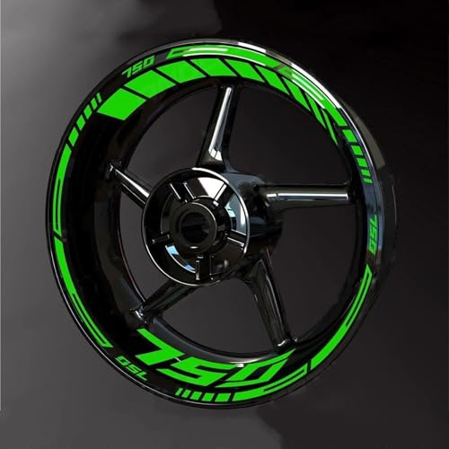 Adesivi Cerchioni Adesivi Per Cerchi Riflettenti Per Moto Per Kawasaki Per Z750 Per Z 750, Adesivi Per Mozzi, Kit Di Impermeabili Set di Strisce Cerchi Moto(Colore 2)