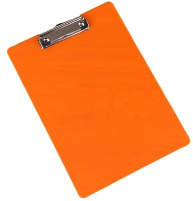 3 fogli for appunti, blocco for A4, con clip a basso profilo, cartella for documenti, organizer for carta, tavoletta for scrivere, formato, traslucido per Scuola, Ufficio(Orange)