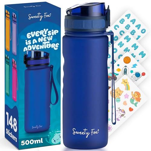 Sweety Fox - Kinder-Trinkflasche Kohlensäure Geeignet 500ml - Blau