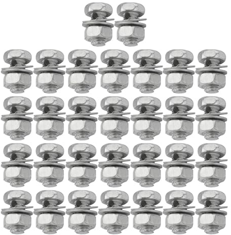 Cable Anchor Bolt 60pcs Cable Anchor Bolt Brake Cable Regulator Clamp with Nuts and Washers for Bicycle Bikes,Bicycle Brake Line Brake Cantilever Fixing Bike(15MM)