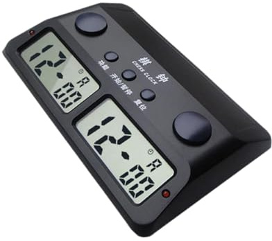 KIXZSAZ Orologio da scacchi digitale leggero, timer elettronico, giochi da tavolo compatti professionali e giocatori occasionali, funzione di memoria, l'orologio può essere