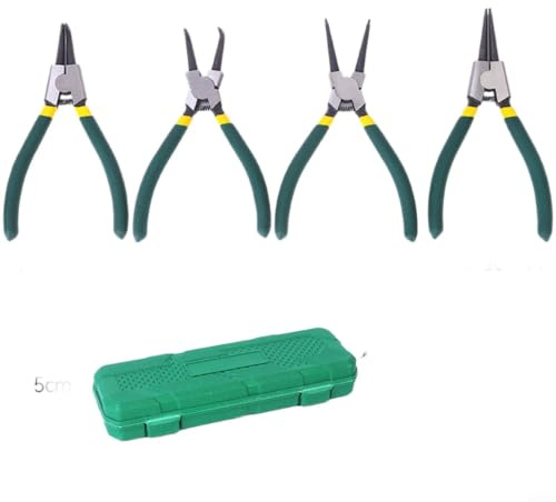 Soleilux Jeu de pinces à anneau de sécurité industrielles en acier au carbone pour applications internes et externes, avec pointes trempées et design ergonomique