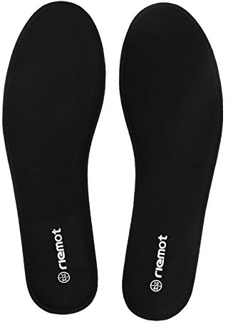 riemot Memory Foam Insoles for Men and Women,Replacement Shoe Inserts for Sports Shoes,Trainers,Sneakers,Work Boots, 8, Men Black