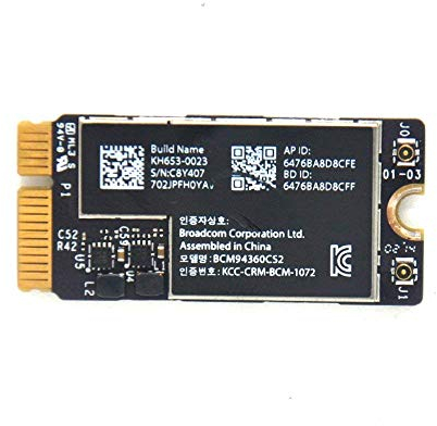 OLVINS BCM94360CS2 Sostituzione scheda wireless Bluetooth aeroporto wireless per MacBook Air 11 A1465 (2013, 2014, 2015) 13 A1466 (2013, 2014, 2015, 2017) Scheda WiFi 661-7465, 661-7481, 653-0023