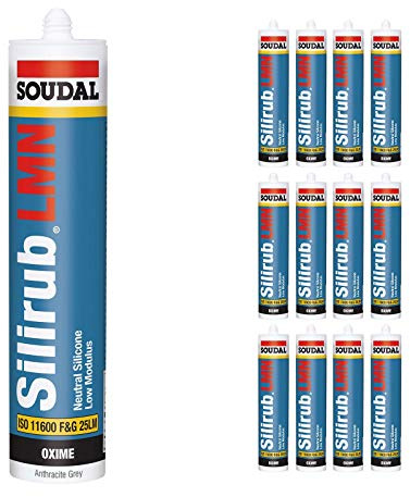 Anthracite Grey Soudal Silicone Sealant Slirub LMN All Purpose External Low Modulus Neutral Cureal Low Modulus Neutral Cure