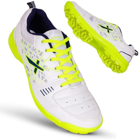 Vector X Herren Blaster-22 Cricket Shoe, Green/White, 38 EU
