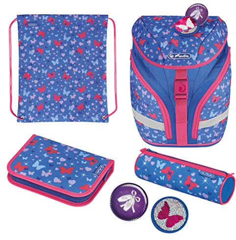 herlitz 50032631 Grundschulrucksack SoftLight Plus Butterfly, 1 Stück