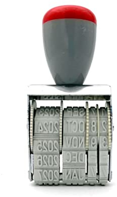 Datumsanzeige aus Gummi, 4 mm, Monate auf Englisch.