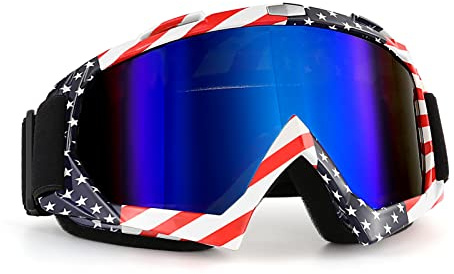 ZukMi ATV Goggles Dirt Bike Motorcycle Goggles Motocross Anti UV Goggles Dustproof Windproof MX Off Road Goggles for Men Women Adult Youth Kids Riding Racing