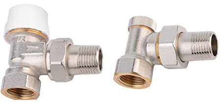 S SIENOC termostatventil termostathuvud radiator anslutning set skruvanslutning passar (termostatventil hörn 1/2 skruvanslutning hörn 1/2)