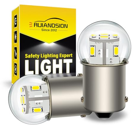 Ruiandsion 2pcs Ampoule LED 1156 24V BA15S 7506 Blanc 3014 12SMD Puces LED Feux arrières LED de recul et de clignotant